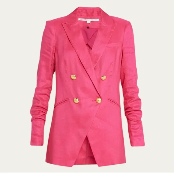 NWOT Veronica Beard Hirsh Pink Dickey Jacket Blazer Size 6 Celebrity Linen - Picture 7 of 16